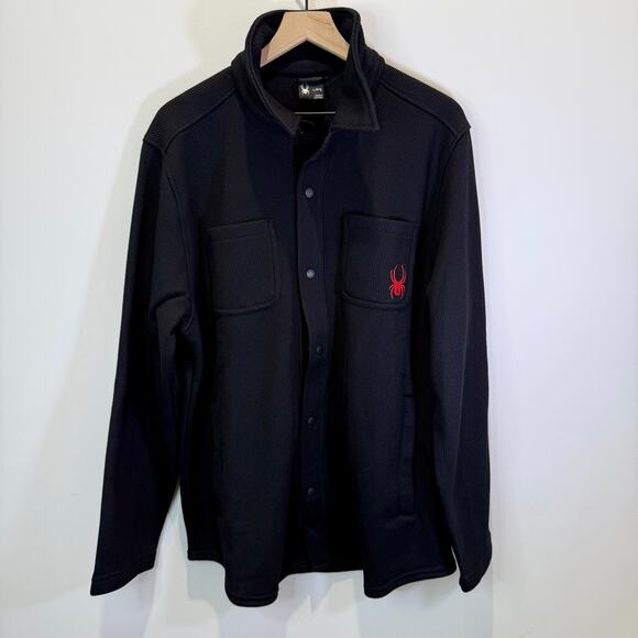Spyder Jacket Men's Large NWOT Fleece Lined Buttons Pockets Skiing Ski Wear Gear - Picture 1 of 11